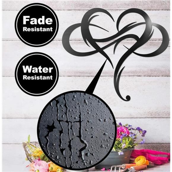 Infinity Heart Metal Wall Decor, Unique Infinity Heart Wall Decor Love Sign - Picture 6 of 8